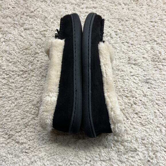 Old Navy Womens Slip On Faux Suede Sherpa-Lined House Slippers Mocassin Sz 8 - Picture 7 of 9